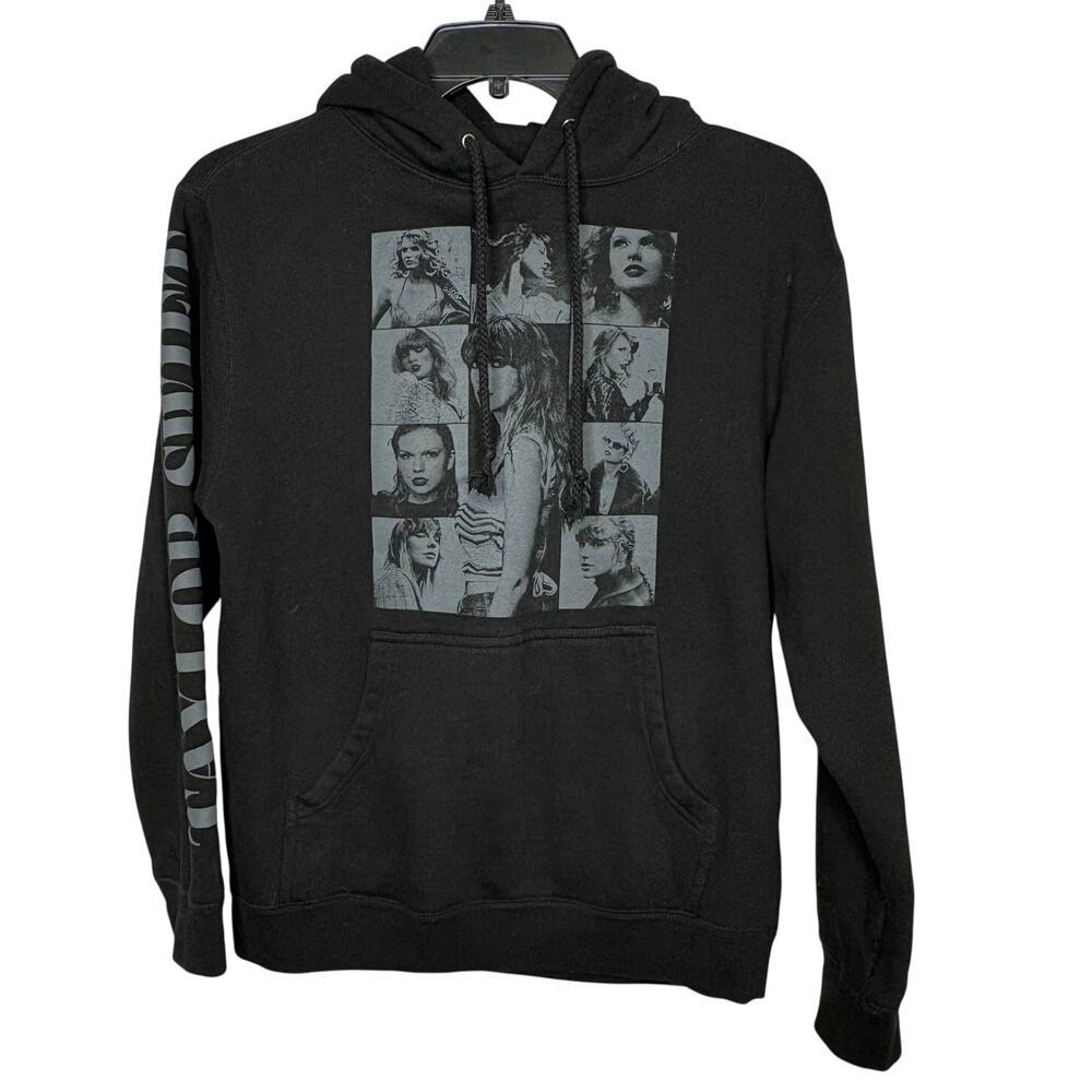 Authentic Taylor Swift Black Eras Tour Pullover Tie Long Sleeve Hoodie Medium
